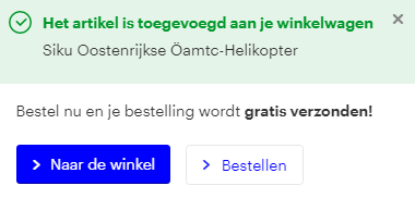 In de winkelwagen